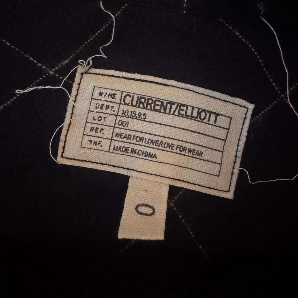 Current/Elliott Navy Checkered Button Down Shirt … - image 2